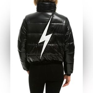 *SOLD* Aviator Nation | BOLT LUXE APRES PUFFER JACKET - GLOSSY BLK (M | WMNS)